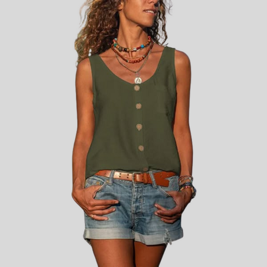 Françoise™ - Stilren Ärmlös Sommertopp