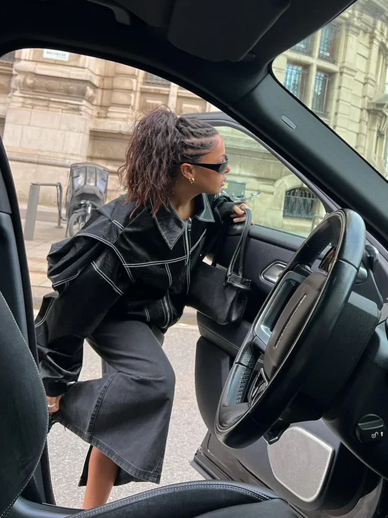 NALIYAH - OVERSIZEDEDFÄRG BLOCK VINDJACKA DAM