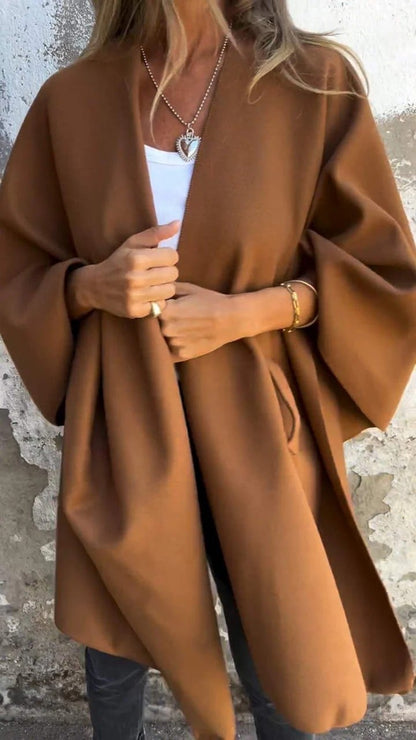 UMAIZA - OANSTRÄNGD STIL V-RINGAD CAPEJACKA