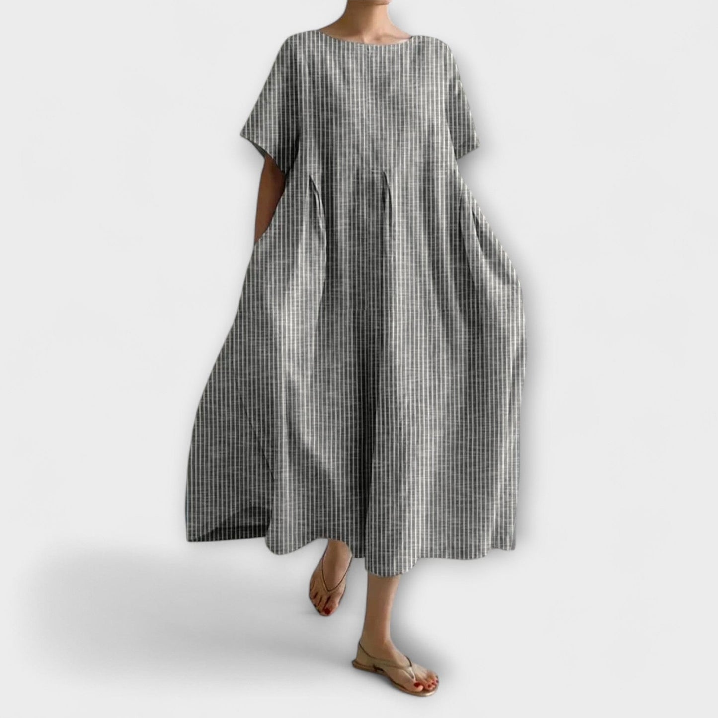 Aminta™ - Lång Klänning Med Sommarbris