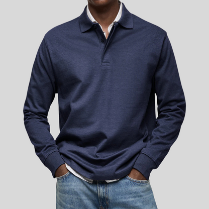 Gustav™ - Ledig Långärmad Modern Pikétröja