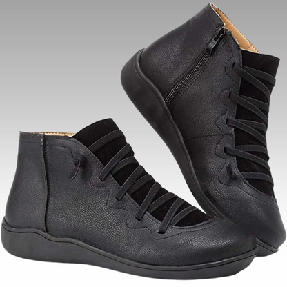Nina™ - Trendiga Ortopediska Ankelboots i Vintage-stil