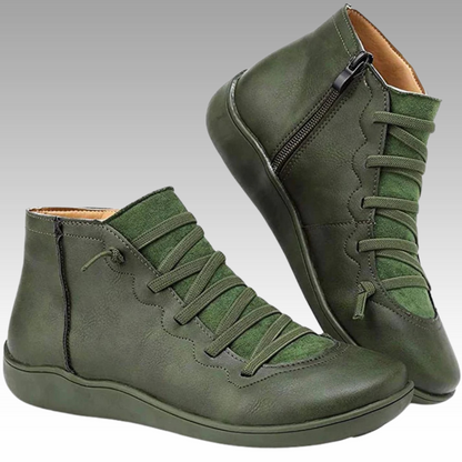 Nina™ - Trendiga Ortopediska Ankelboots i Vintage-stil