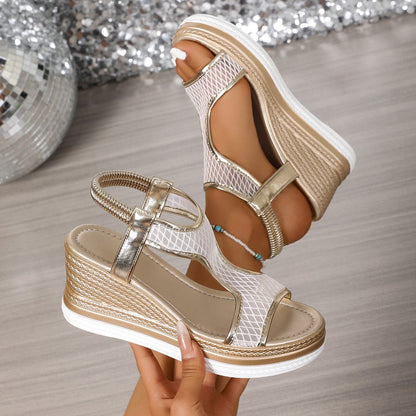 Inez™ – Eleganta Ortopediska Slip-in-sandaler för Kvinnor med Kilklack