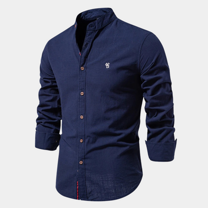 Theo™ – Elegant Bomullsskjorta med Lång Ärm