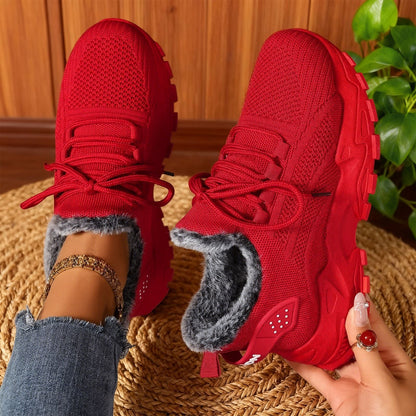 MEGARA - CASUAL FLEECE SNÖRNING LÄTTVIKTSSNEAKERS