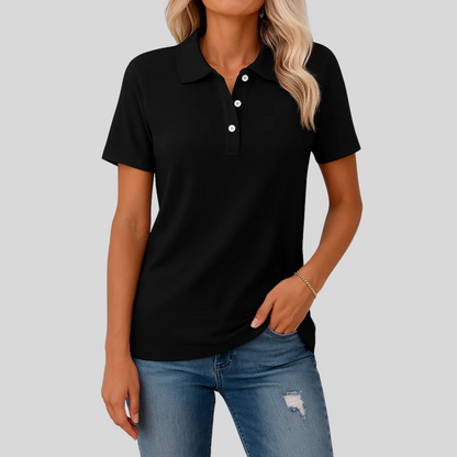 Émilie™ – Andningsbar Pikétröja med Elegant Look | 1 + 1 GRATIS