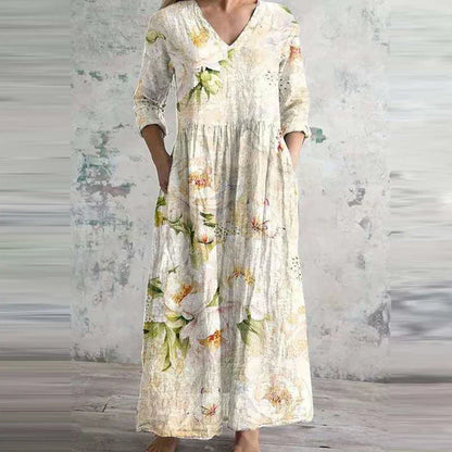 Aisling™ - Elegant Sommarklänning i Hög Kvalitet med Blommigt Mönster