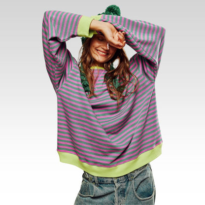 KATARINA - RÄNDIG OVERSIZED TRÖJA