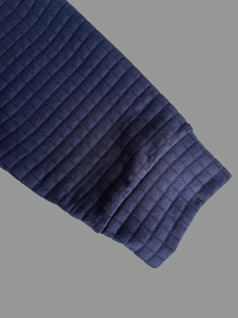 PAULSSON - STRUKTURERAD POLOSKJORTA MED ÄRMFICKA DESIGN