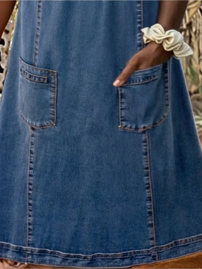 Estelle™ - Mjuk Sommarklänning i Denim