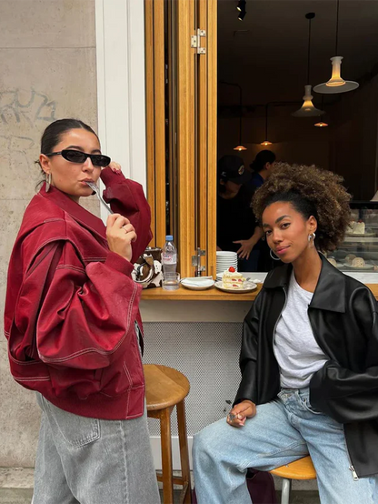 NALIYAH - OVERSIZEDEDFÄRG BLOCK VINDJACKA DAM