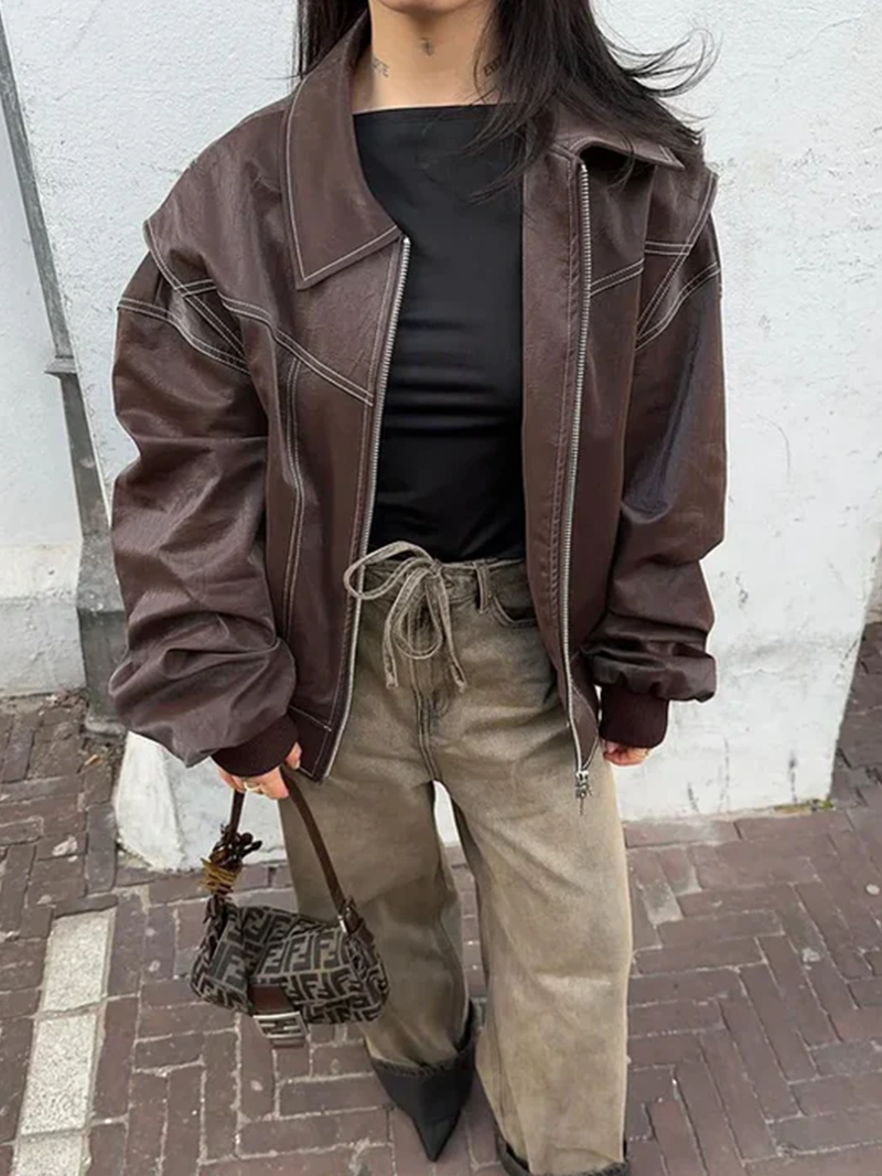 NALIYAH - OVERSIZEDEDFÄRG BLOCK VINDJACKA DAM