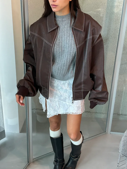 NALIYAH - OVERSIZEDEDFÄRG BLOCK VINDJACKA DAM