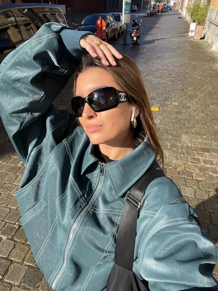 NALIYAH - OVERSIZEDEDFÄRG BLOCK VINDJACKA DAM