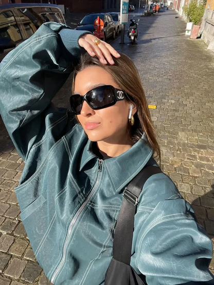 NALIYAH - OVERSIZEDEDFÄRG BLOCK VINDJACKA DAM