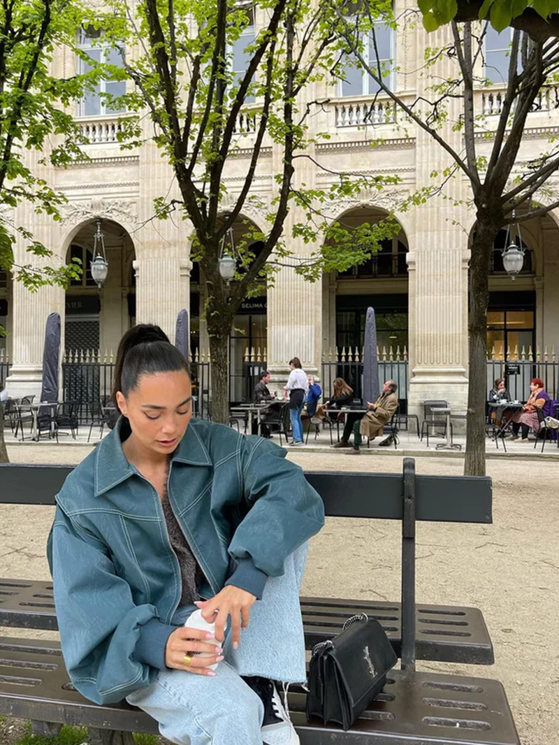 NALIYAH - OVERSIZEDEDFÄRG BLOCK VINDJACKA DAM