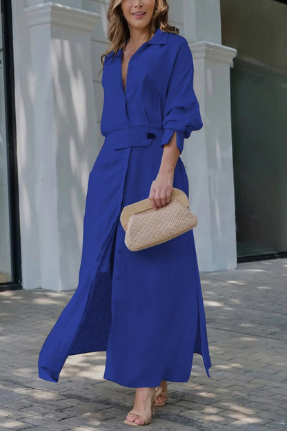 Jeanne™ – Elegant V-ringad Maxiklänning