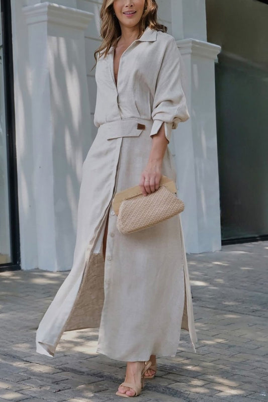 Jeanne™ – Elegant V-ringad Maxiklänning