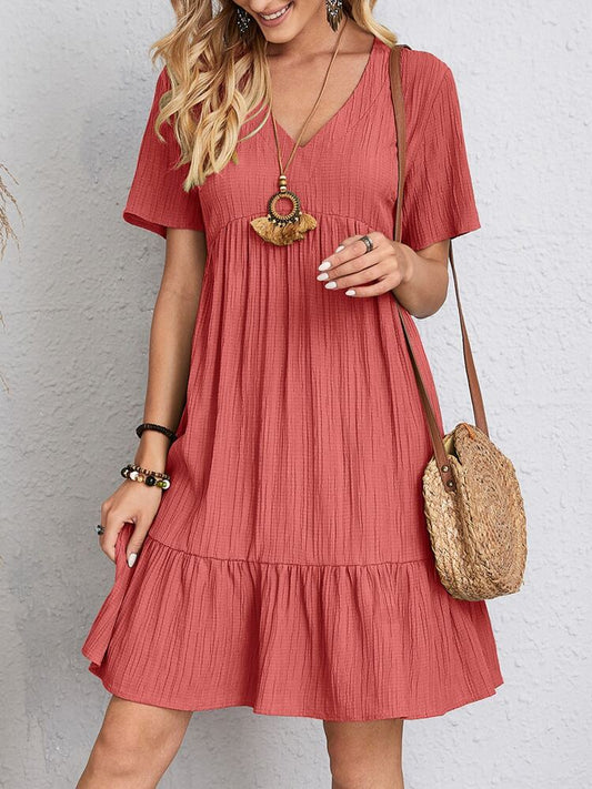 Danielle™ – Elegant Sommarklänning med Magen Täckande Design